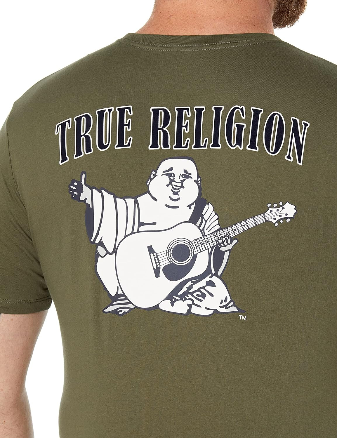 True Religion Men’S Buddha Logo Crew Neck Tee Shirt