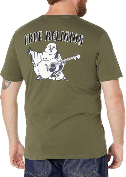 True Religion Men’S Buddha Logo Crew Neck Tee Shirt