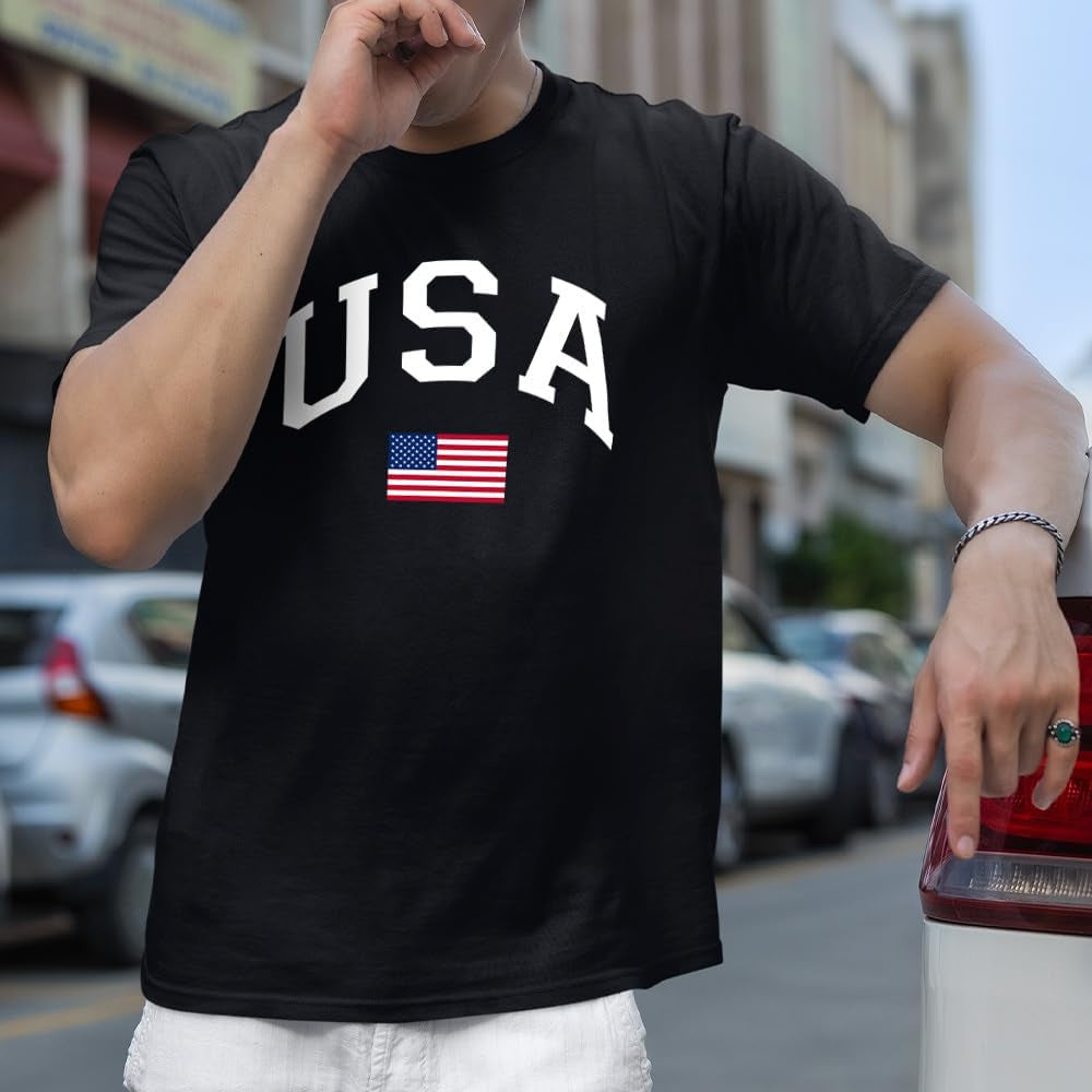 USA Patriotic Graphic T Shirt Independence Day American Flag July Fourth Unisex Tee simple, vintage, premium, professional