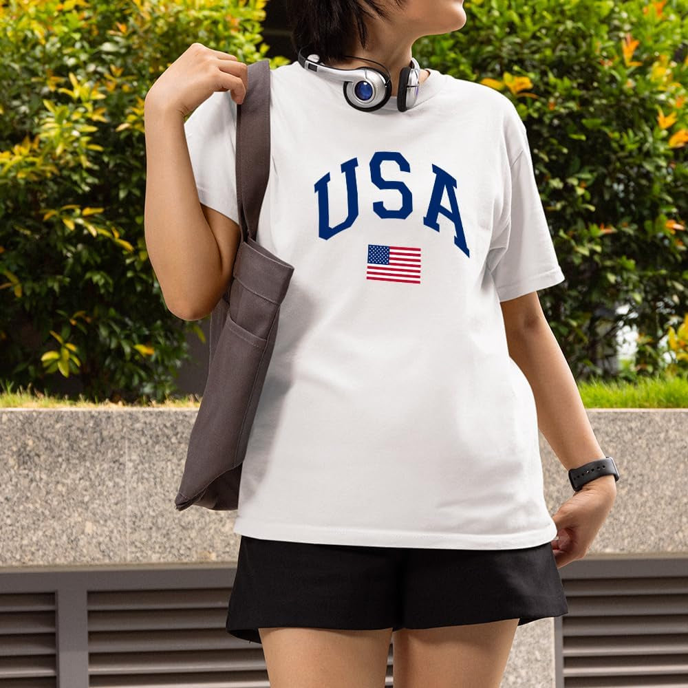 USA Patriotic Graphic T Shirt Independence Day American Flag July Fourth Unisex Tee simple, vintage, premium, professional