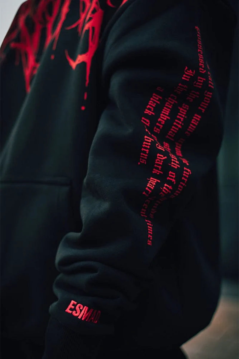 Oversized Schwerer Hoodie Mit Druck – Damon simple, vintage, premium, professional