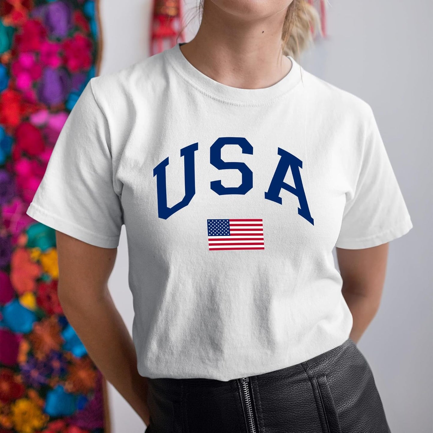 USA Patriotic Graphic T Shirt Independence Day American Flag July Fourth Unisex Tee simple, vintage, premium, professional