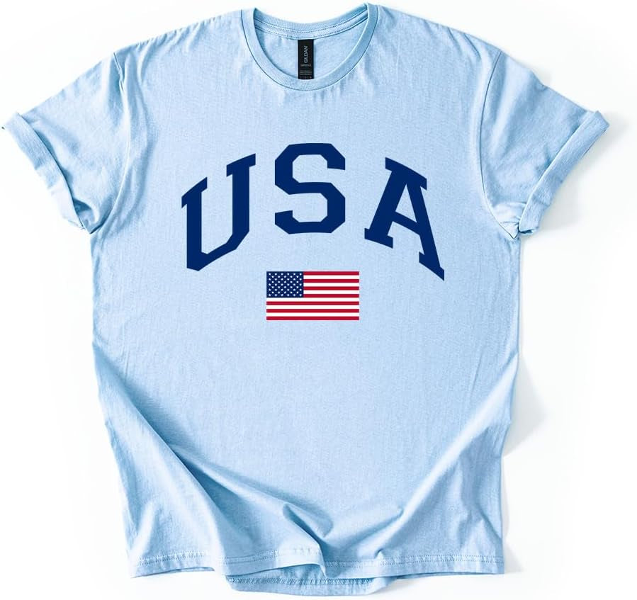 USA Patriotic Graphic T Shirt Independence Day American Flag July Fourth Unisex Tee simple, vintage, premium, professional