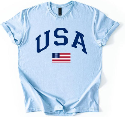 USA Patriotic Graphic T Shirt Independence Day American Flag July Fourth Unisex Tee simple, vintage, premium, professional