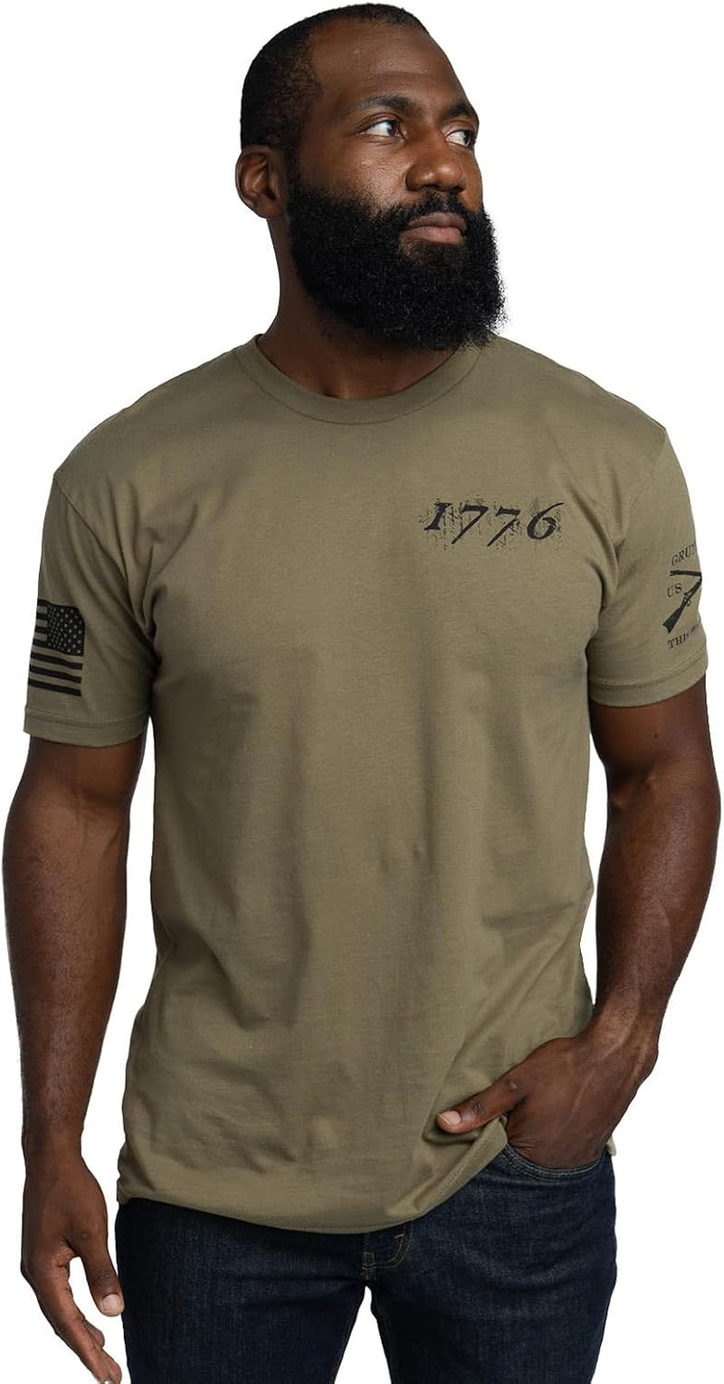 American 1776 Flag Men'S Graphic Tee simple, vintage, premium, professional