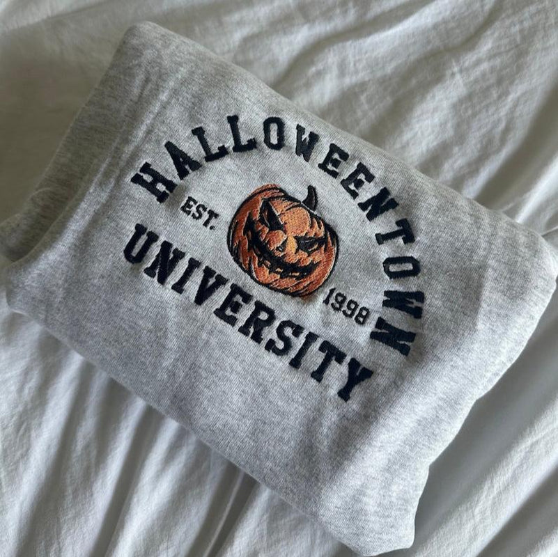 Halloweentown University Embroidered Sweatshirt | Fall Sweater | Halloweentown Crewneck | Halloween Sweatshirt | Halloweentown University simple, vintage, premium, professional