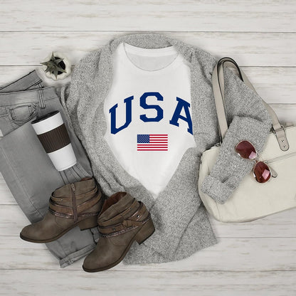 USA Patriotic Graphic T Shirt Independence Day American Flag July Fourth Unisex Tee simple, vintage, premium, professional