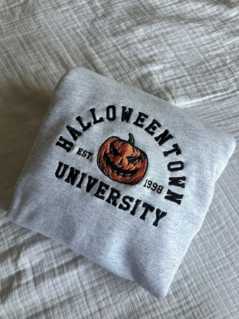 Halloweentown University Embroidered Sweatshirt | Fall Sweater | Halloweentown Crewneck | Halloween Sweatshirt | Halloweentown University simple, vintage, premium, professional