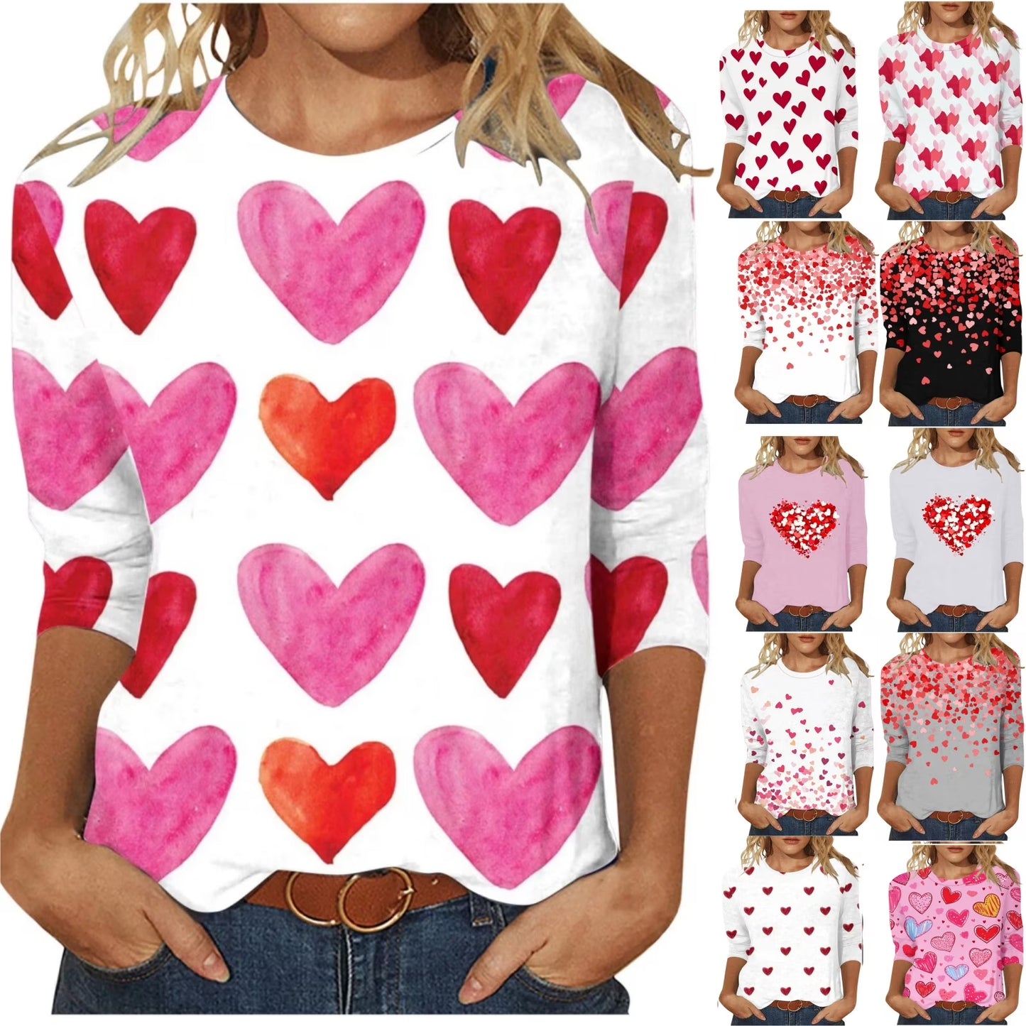 Women'S Valentine'S Clothing Womens T Shirt 2024,Women Short Sleeve Valentine'S Day Gifts for Wife Blouse Love Print Casual Crew Neck Tops simple, vintage, premium, professional