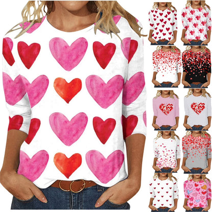Women'S Valentine'S Clothing Womens T Shirt 2024,Women Short Sleeve Valentine'S Day Gifts for Wife Blouse Love Print Casual Crew Neck Tops simple, vintage, premium, professional