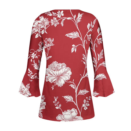 at 3/4 Length Sleeve Womens Tops Button down V Neck T Shirts Floral Summer Tunic Ladies Tops Elegant Dressy Casual Blouses Fashion Vacation Tee Shirts Ropa Mujer simple, vintage, premium, professional