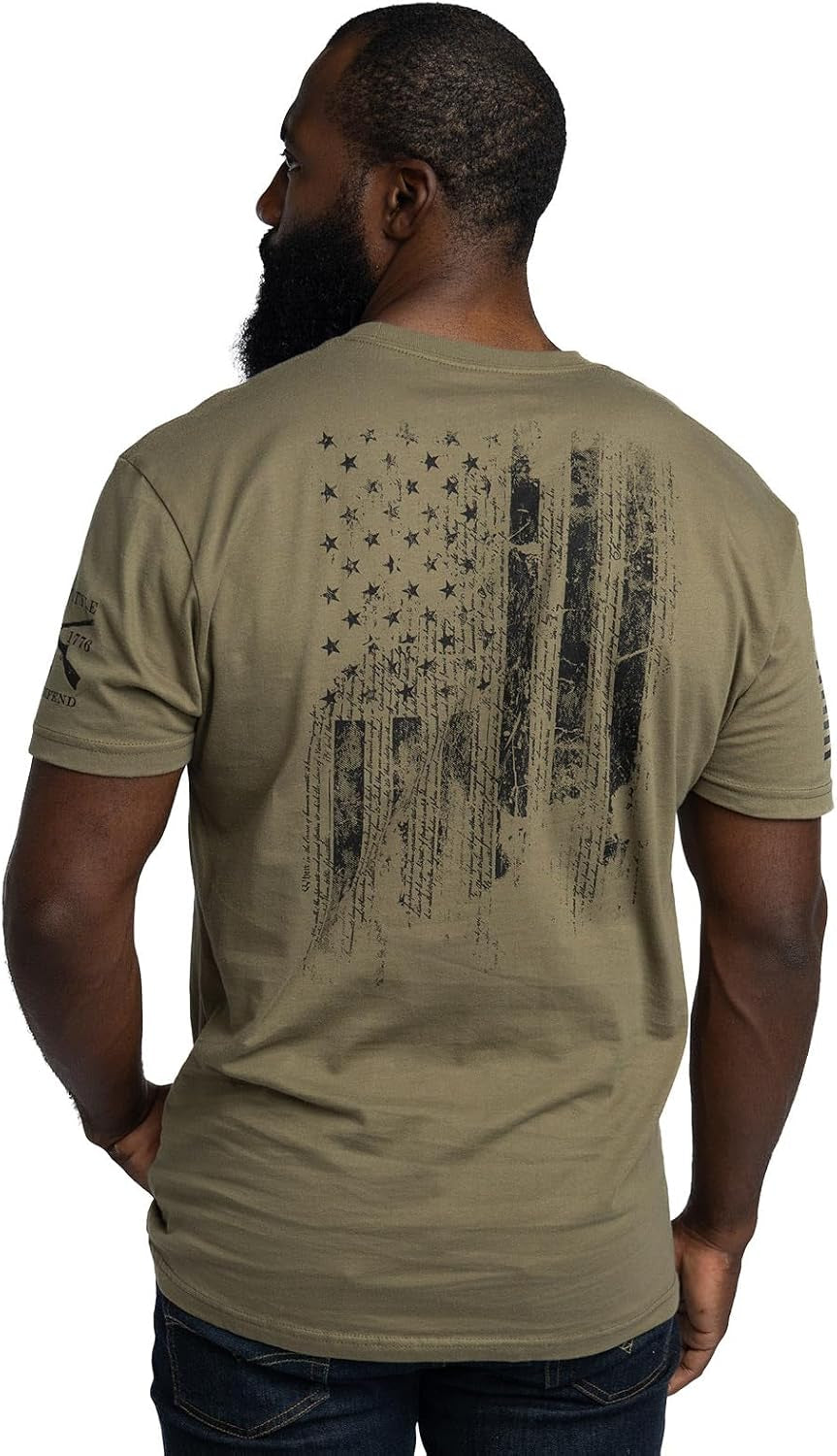 American 1776 Flag Men'S Graphic Tee simple, vintage, premium, professional