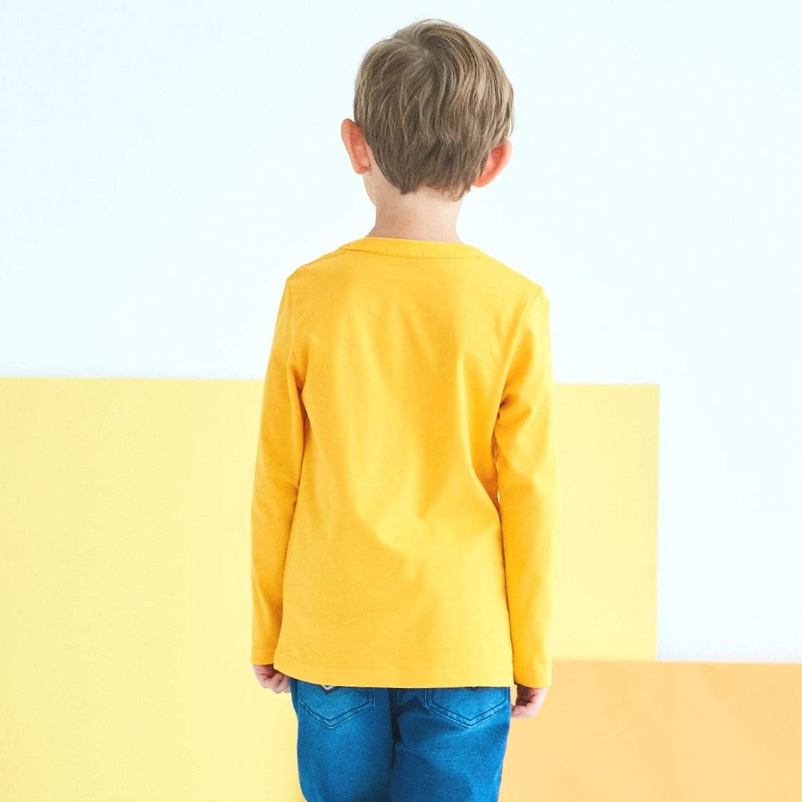 Boys Cotton Long Sleeve T-Shirts T Rex Dinosaur Shirt Graphic Tees