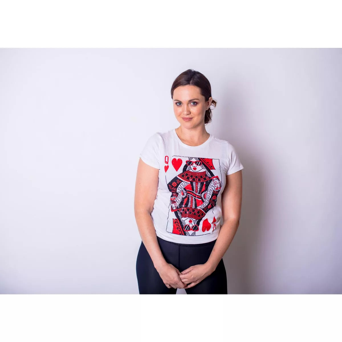 Womens Queen of Hearts T Shirt Funny Vintage Graphic Cool Cute Tee for Ladies - Crazy Dog Women'S T Shirt for Valentines Gift simple, vintage, premium, professional