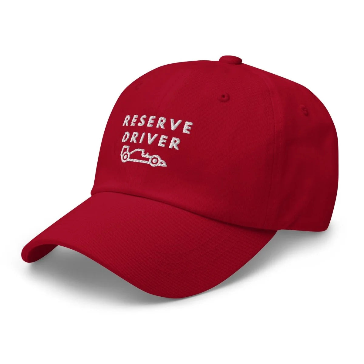 Reserve Driver White Embroidered Dad Hat simple, vintage, premium, professional