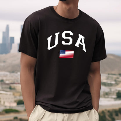 USA Patriotic Graphic T Shirt Independence Day American Flag July Fourth Unisex Tee simple, vintage, premium, professional