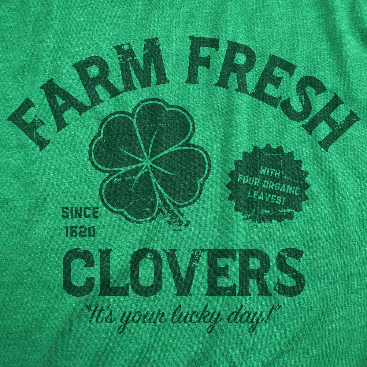 Mens Funny T Shirts Farm Fresh Clovers St Patricks Day Novelty Tee for Guys - Crazy Dog Men'S T Shirt for Saint Patrick'S Day