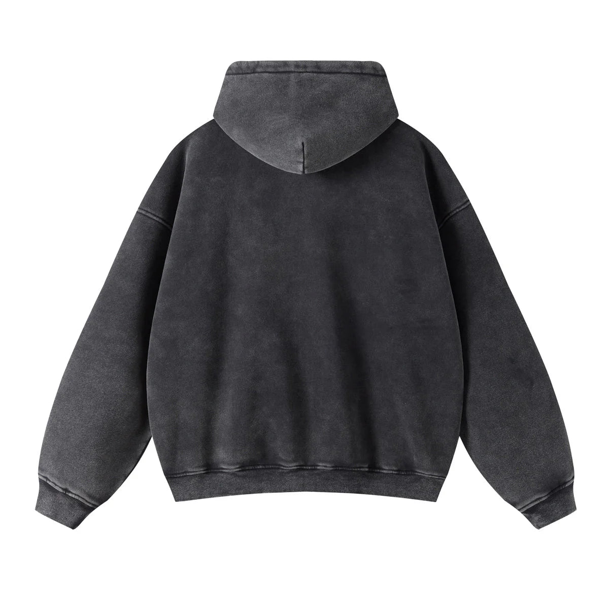 Washed Oversized Retro Zip-Up Hoodie simple, vintage, premium, professional