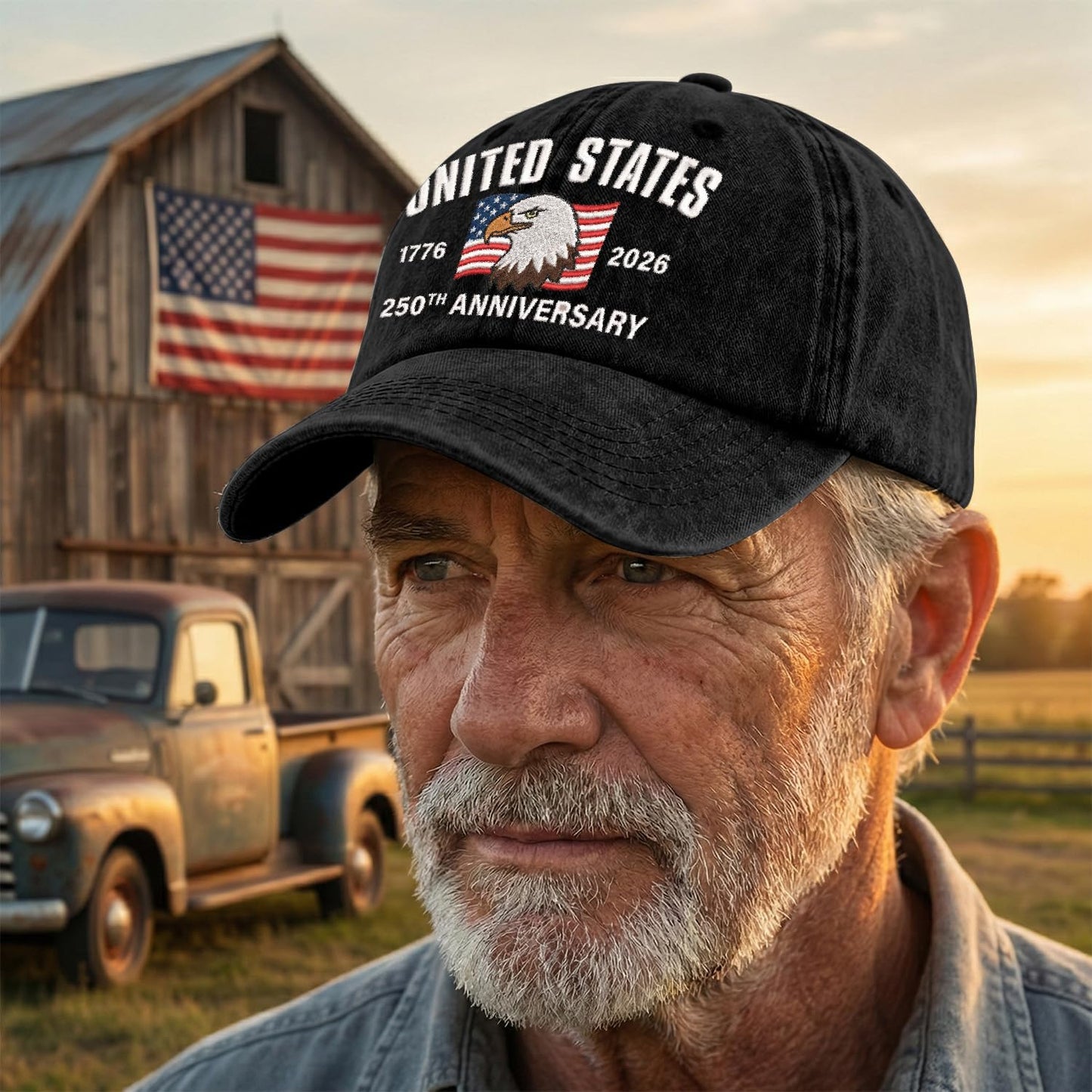 Patriotic Embroidered Baseball Cap Adjustable Dad Hat USA Freedom Vintage Style simple, vintage, premium, professional