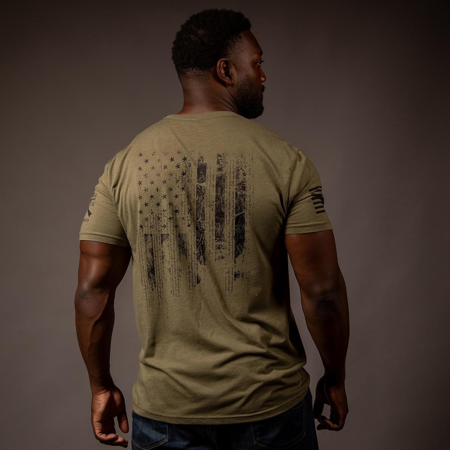 American 1776 Flag Men'S Graphic Tee simple, vintage, premium, professional