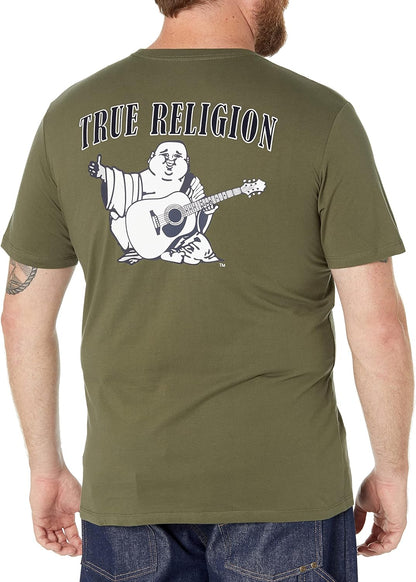 True Religion Men’S Buddha Logo Crew Neck Tee Shirt