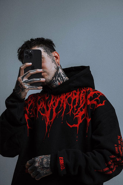 Oversized Schwerer Hoodie Mit Druck – Damon simple, vintage, premium, professional