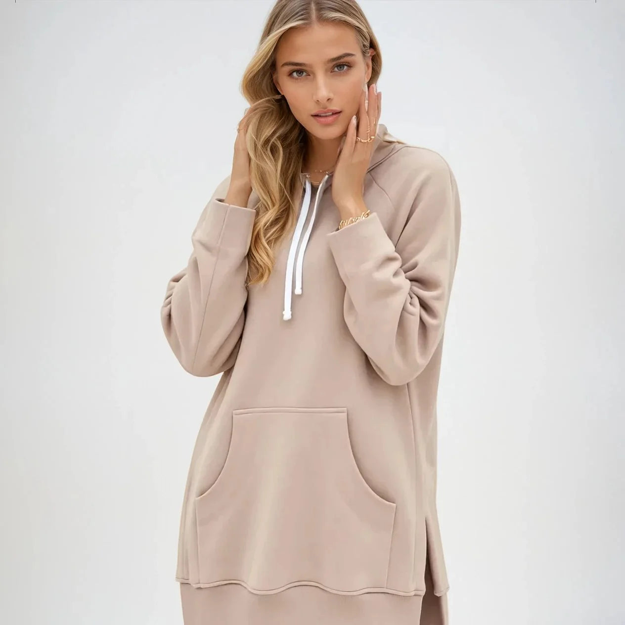 OVERSIZED HOODIE DRESS simple, vintage, premium, professional