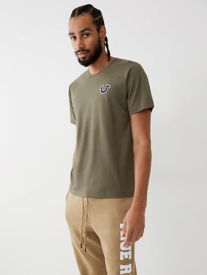 True Religion Men’S Buddha Logo Crew Neck Tee Shirt