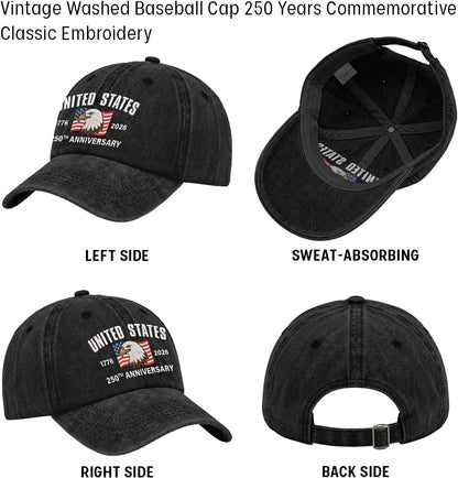 Patriotic Embroidered Baseball Cap Adjustable Dad Hat USA Freedom Vintage Style simple, vintage, premium, professional