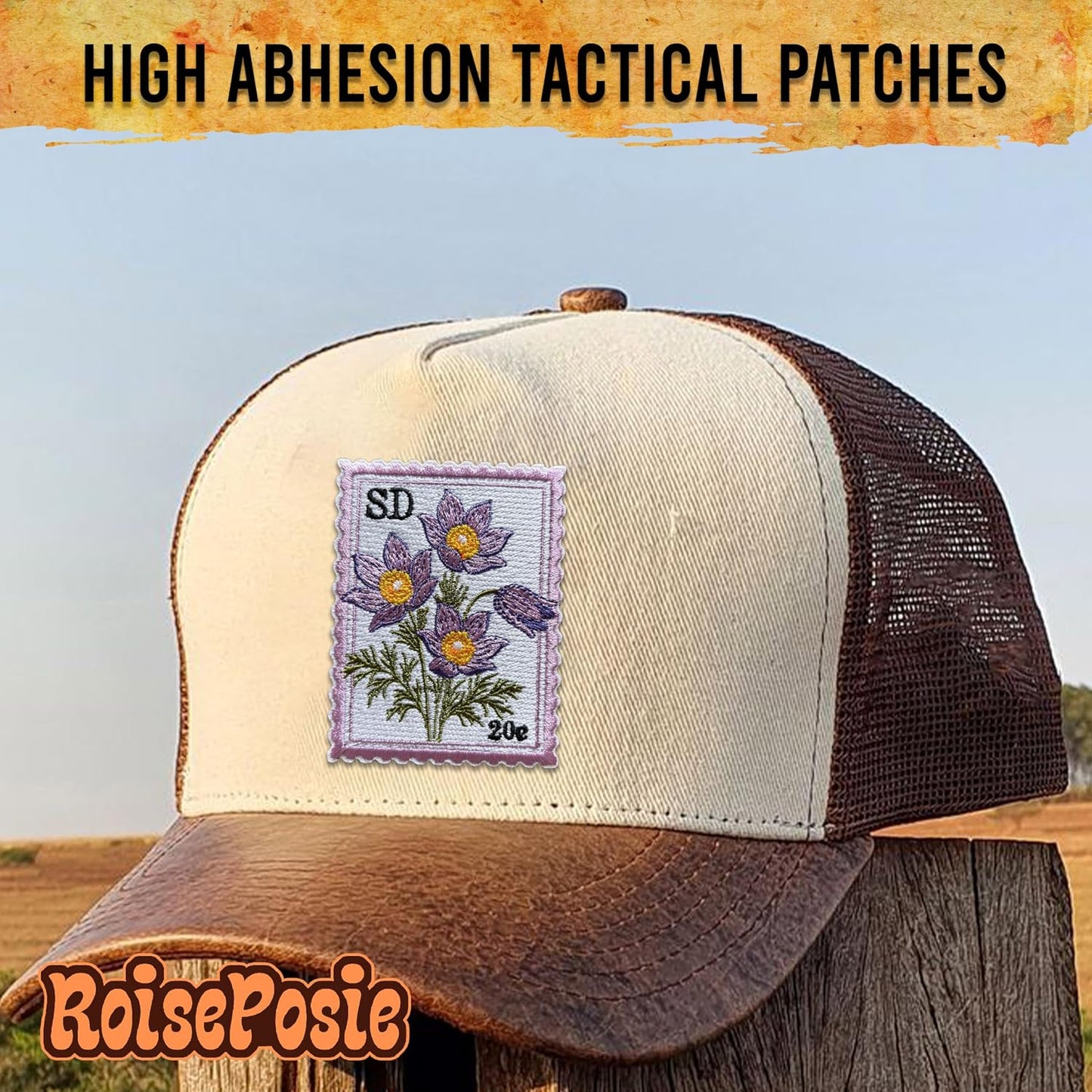 South Dakota Pasque Flower State Flower Patch, Stamp 3 Inches Iron On/Sew on Embroidered Applique Fabric Aesthetic Floral Patches for Clothes Backpacks Hat Jeans, Vintage Flower Patches simple, vintage, premium, professional