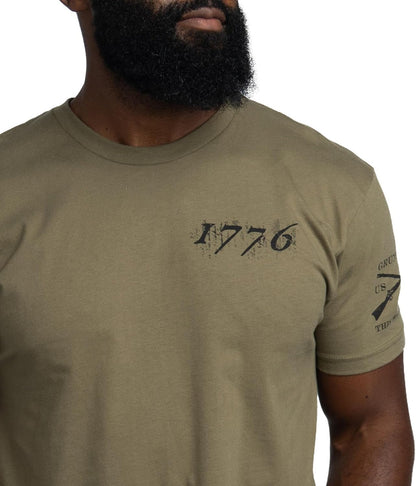 American 1776 Flag Men'S Graphic Tee simple, vintage, premium, professional