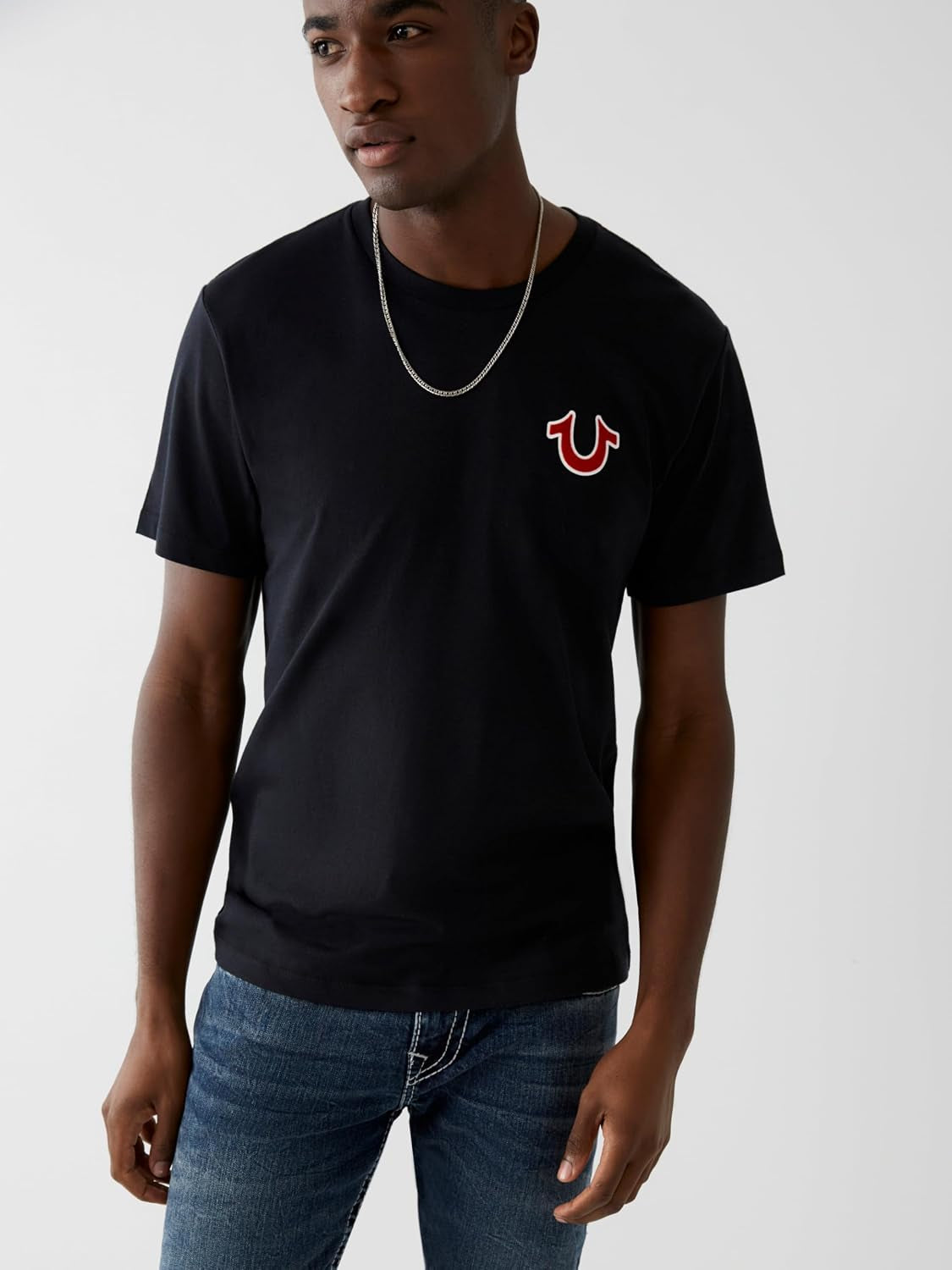 True Religion Men’S Buddha Logo Crew Neck Tee Shirt