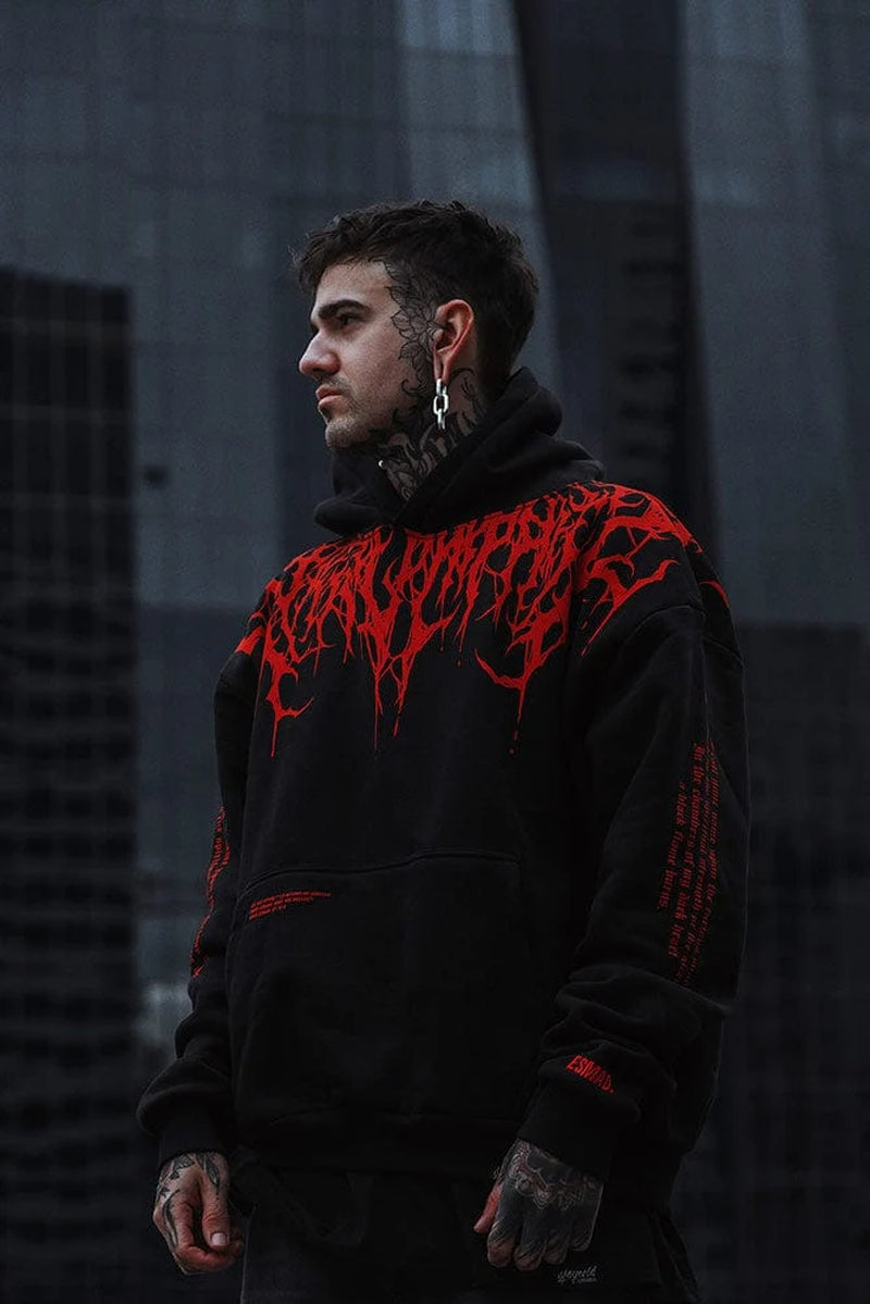 Oversized Schwerer Hoodie Mit Druck – Damon simple, vintage, premium, professional