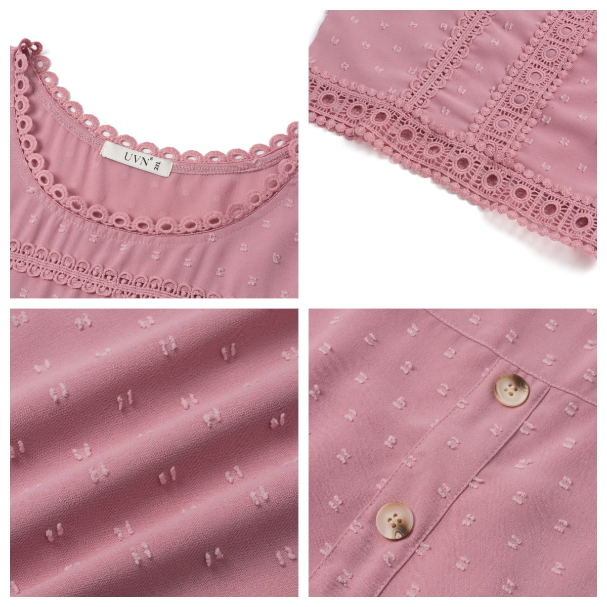 Summer Shirts for Women Short Sleeve Blouses Ladies Crewneck Lace Crochet Tops Dressy Chiffon Blouses simple, vintage, premium, professional