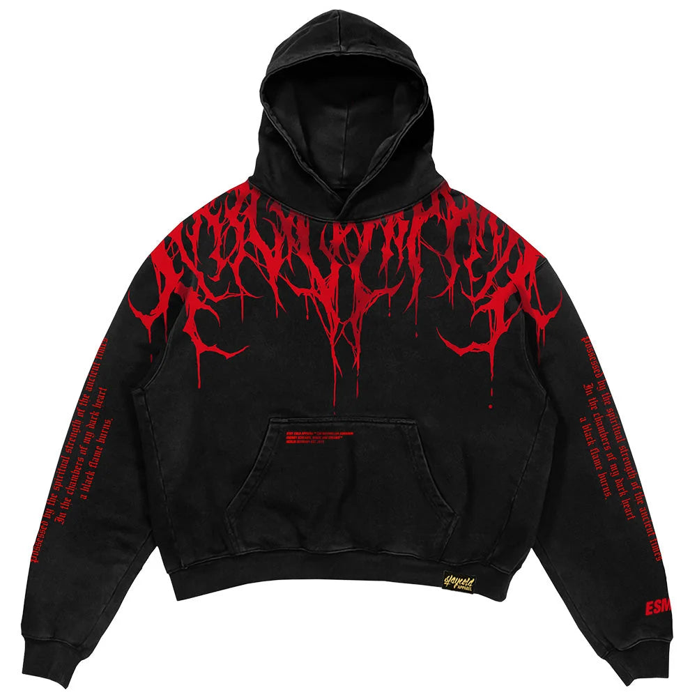 Oversized Schwerer Hoodie Mit Druck – Damon simple, vintage, premium, professional