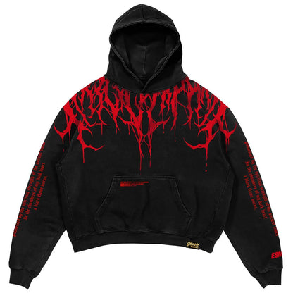 Oversized Schwerer Hoodie Mit Druck – Damon simple, vintage, premium, professional