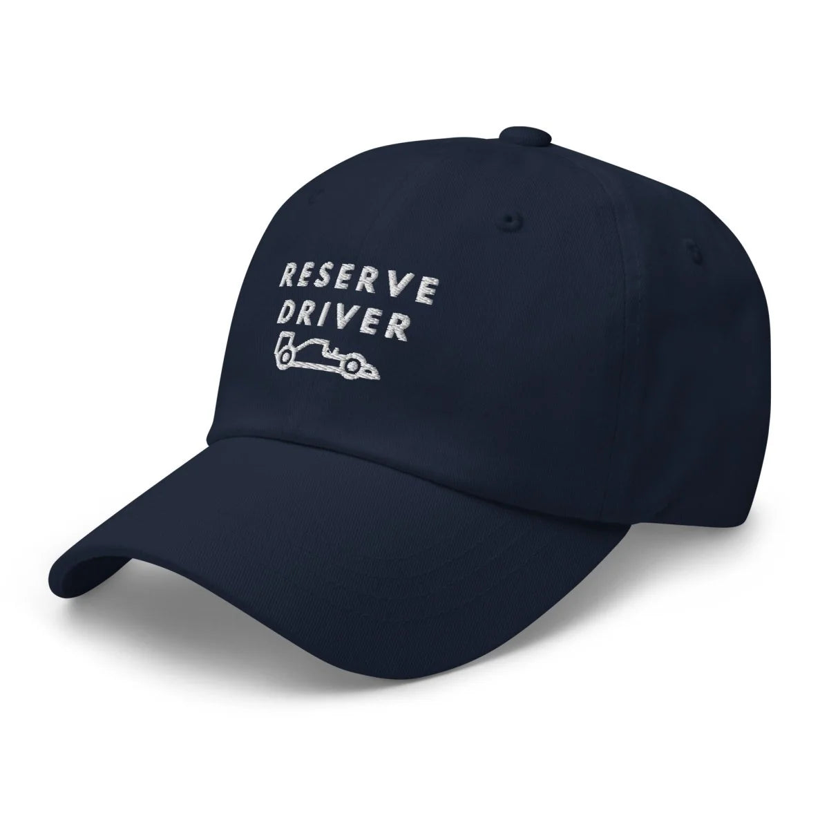Reserve Driver White Embroidered Dad Hat simple, vintage, premium, professional